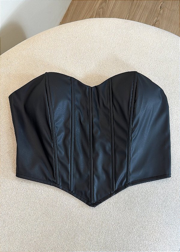 Corselet de Couro - Preto