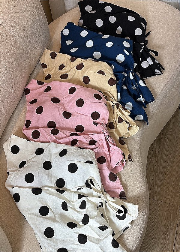 Blusa Ombro Só Tecido Marrant Poá