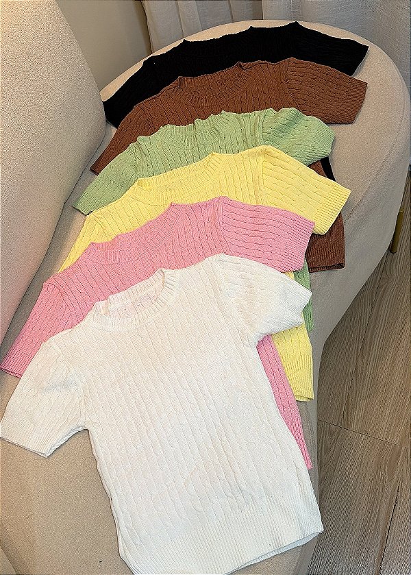 Blusa Tricô Modal Detalhe Manga