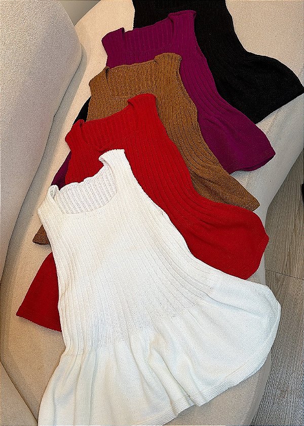 Blusa Tricô Peplum