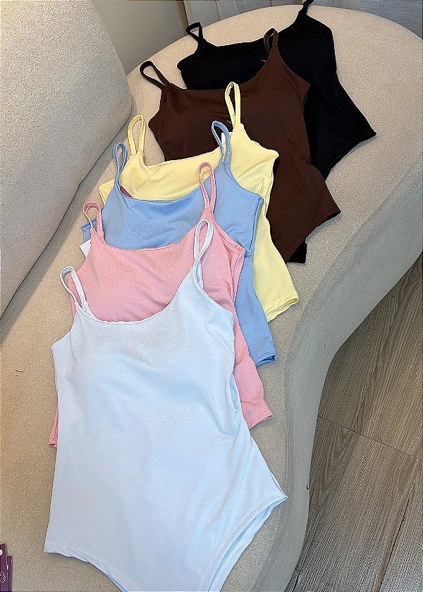Body de Poliamida Feminino Com Bojo - Tamanho Un