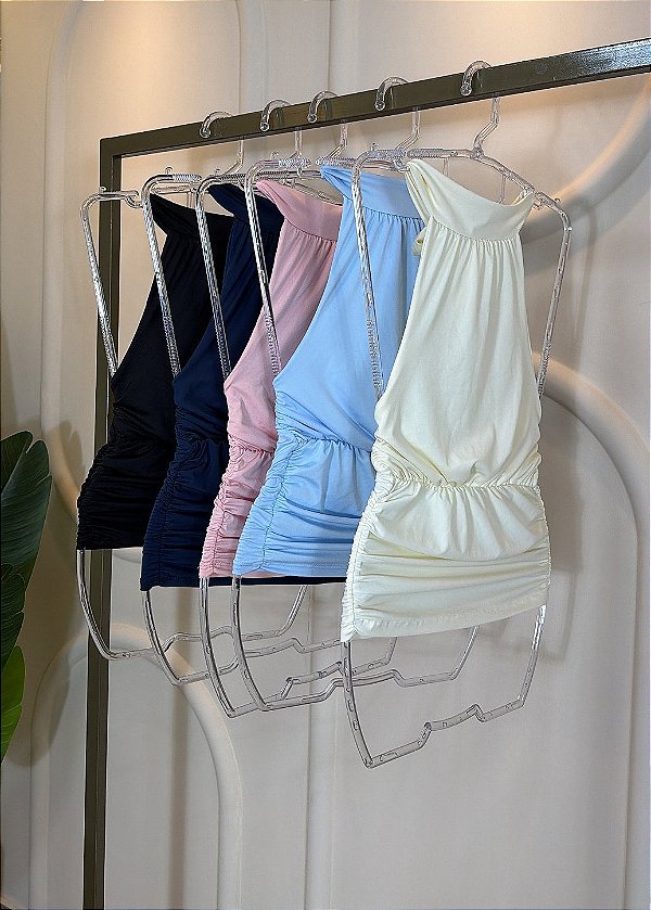 Blusa Frente Única de Poliamida com Amarração