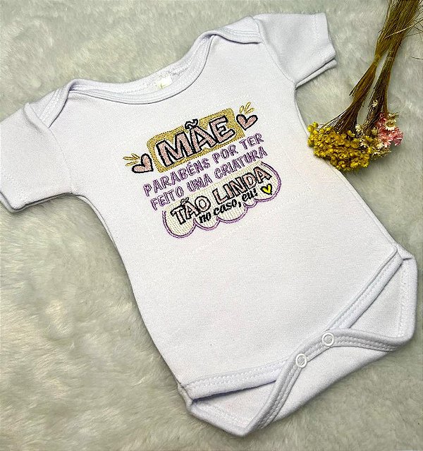 Body Bebê Personalizado com Nome Bordado