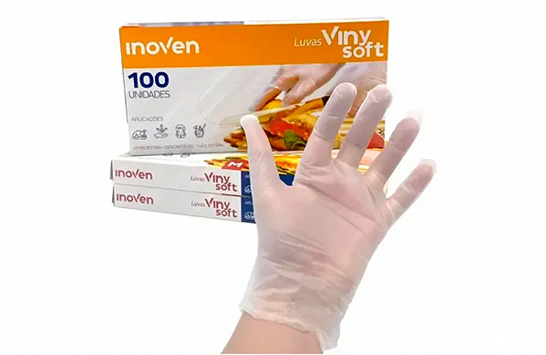 Luva Viny Soft Tam P Inoven cx 100