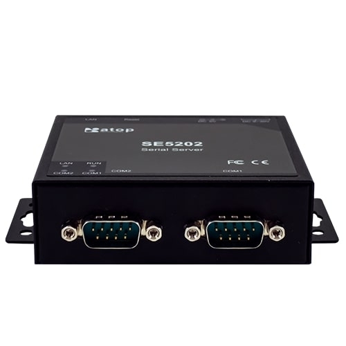 Serial Server Ethernet p/ 2 Portas Seriais RS-232/422/485 com conectores DB9