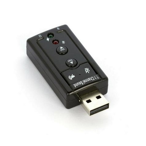Adaptador de Som Externo 7.1 Canais USB para P2