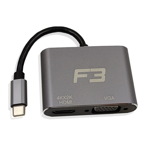 Adaptador USB C  para HDMI 4K/VGA