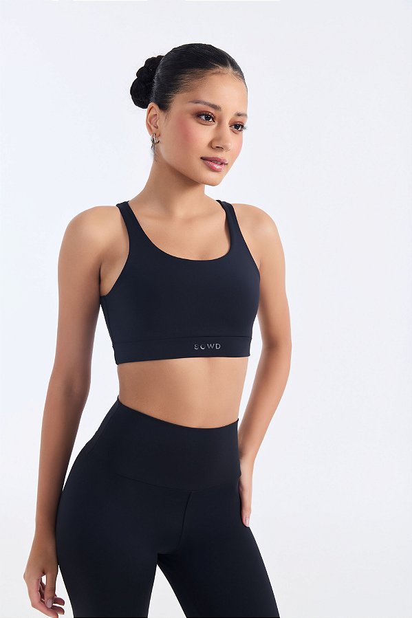 Top De Compressão Com Tela Mesh Preto - SOWD