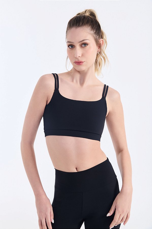Top Alças Finas Preto - SOWD