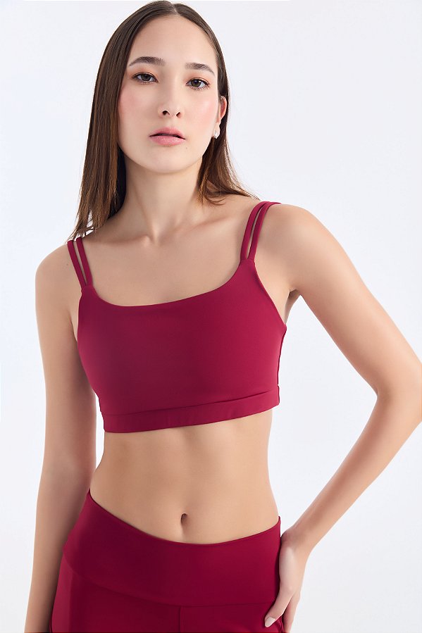 Top Alças Finas Carmim - SOWD