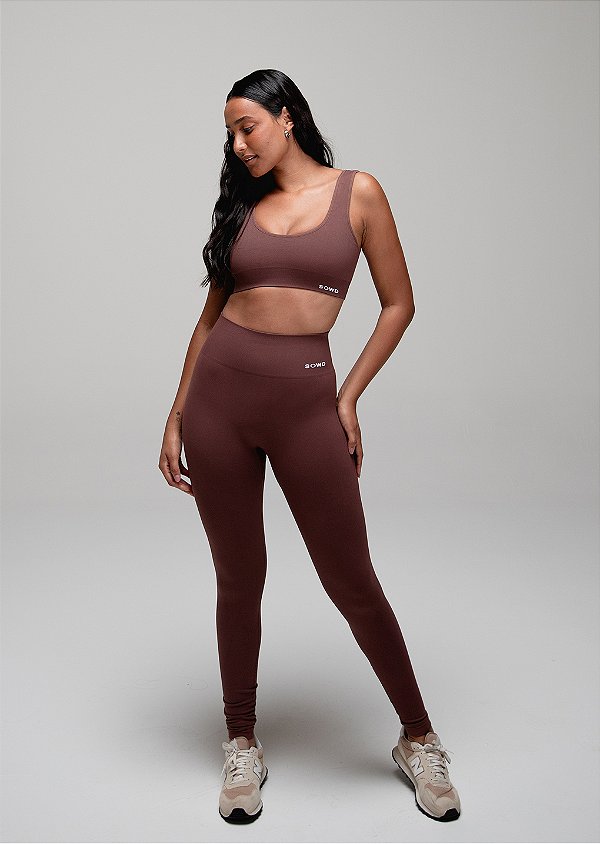 Calça Legging Ease Seamless Marrom - SOWD