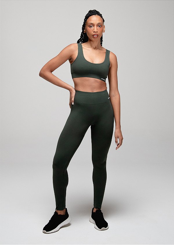 Calça Legging Ease Seamless Verde Militar - SOWD