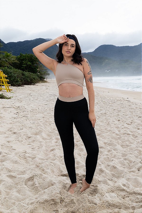 Calça Legging Cós-duplo Authentic Comfy - Preto - Sowd