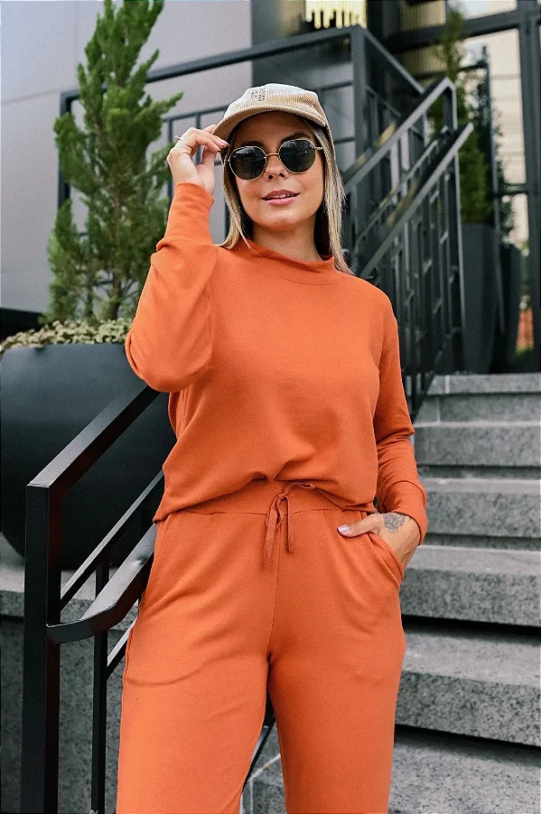 Conjunto Feminino Comfy Amêndoa