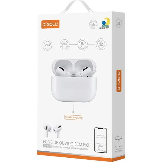 Fone de Ouvido Estéreo Bluetooth Sem Fio AGOLD FN-BT3