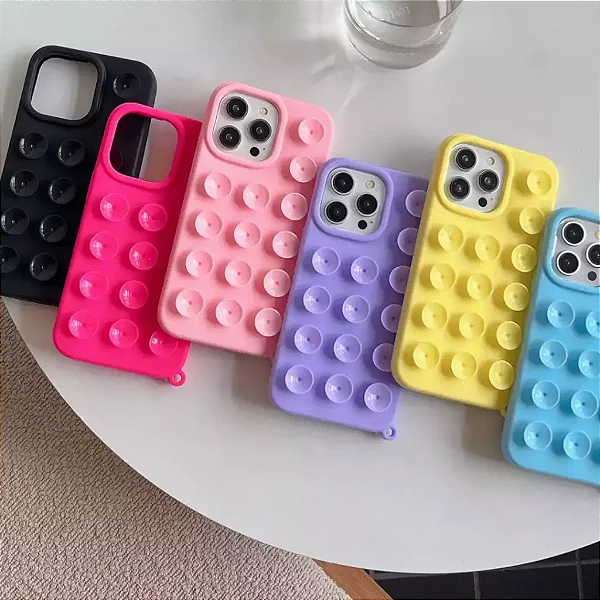 Capa Ventosa de Silicone - Virginia Que Gruda - Para IPhone11 12 13 14 15 16 pro/pro max/plus Silicone Capa
