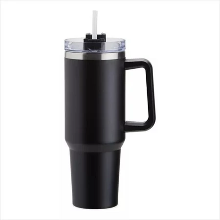 Copo Térmico Grande 1200 Ml Canudo Inox Parede Dupla Cor Variadas Liso Variadas Lisa