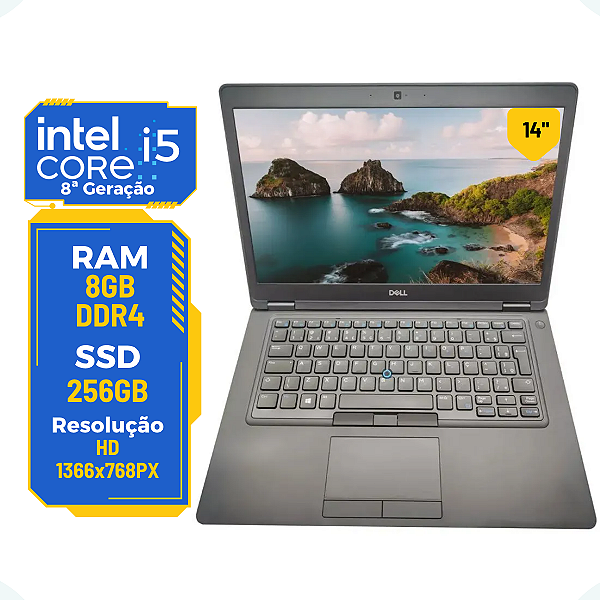 Notebook Dell Latitude 5490 Core I5 8ªg 8gb Ssd 256gb 14