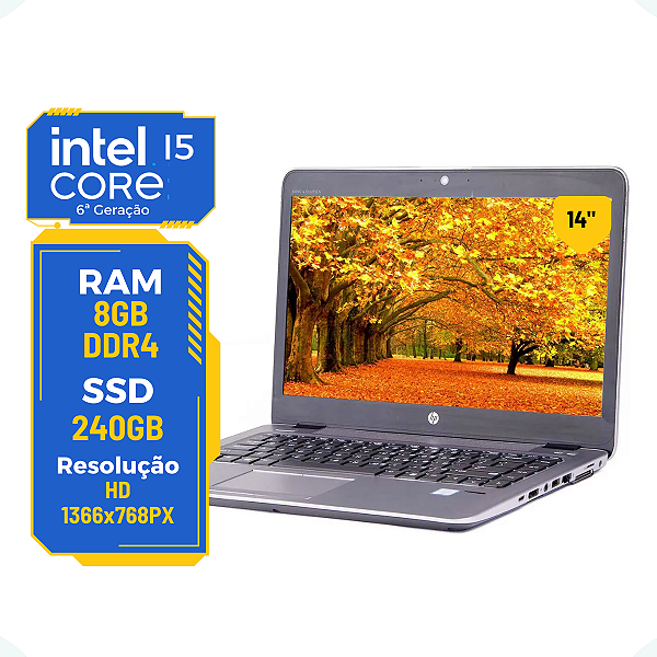 Notebook Hp Elitebook 840 G3 Core I5-6300u 8gb Ssd 240gb