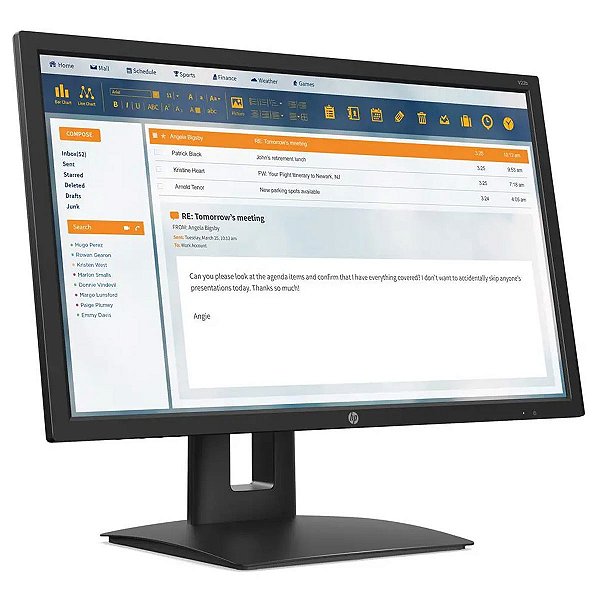 Monitor 21.5" HP V22B FHD IPS Altura Rotação 90º HDMI DP VGA