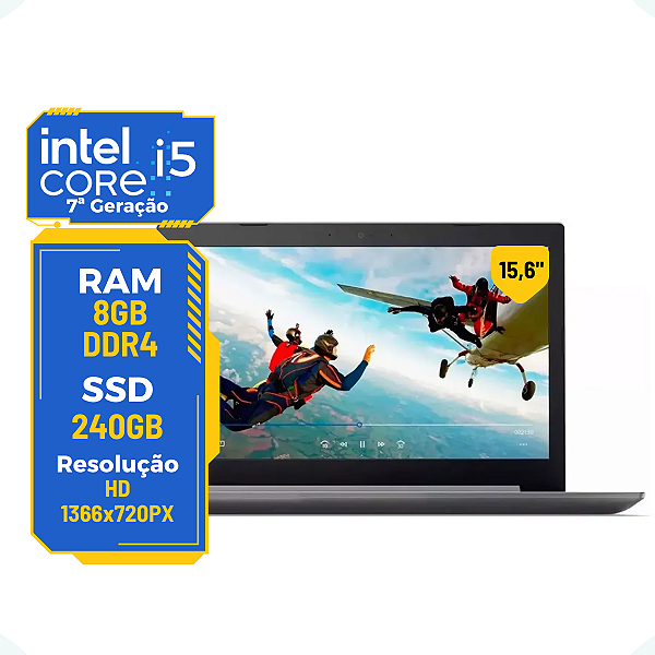 Notebook Lenovo Ideapad 320 Core i5-7200u 8Gb HD 1Tb HDMI