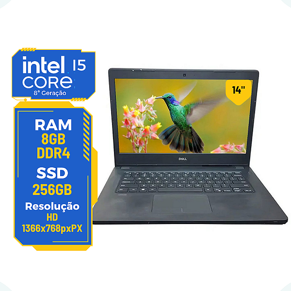 Notebook Dell Inspirion 3480 CORE I5-8265U 8GB Hd 1Tb Wifi