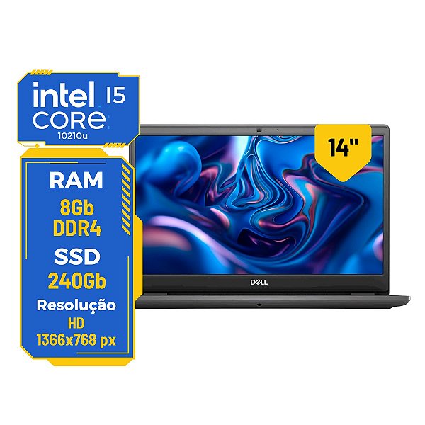 Notebook Dell Latitude 3410 Core I5-10210u 8gb 240gb Ssd 14