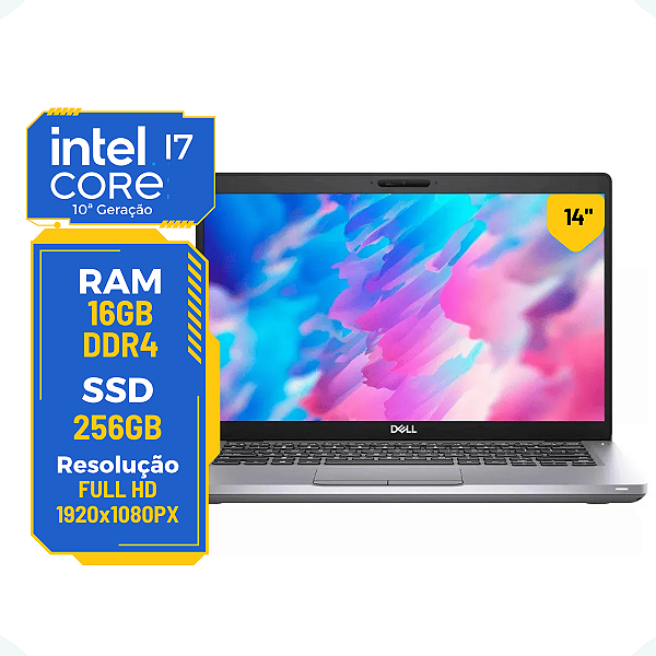 Notebook Dell Latitude 5410 Core I7-10610u 16gb Ssd 256gb