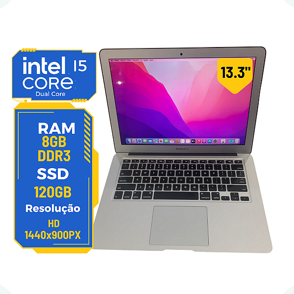 Notebook Apple Macbook A1466 Core I5 4gb Ssd 120gb 13