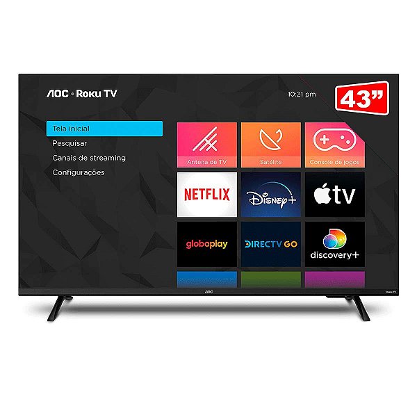 Smart Tv 43'' Full Hd Com Roku Tv 43s5135/78g Bivolt