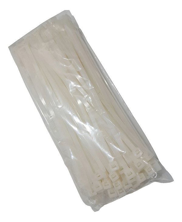 Abraçadeira Enforca Gato Em Nylon 200mm X 5mm 100und Branco