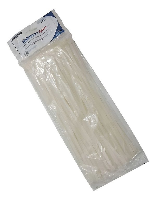Abraçadeira De Nylon Hellermann T80i 300x5,0 - 100pçs Branco