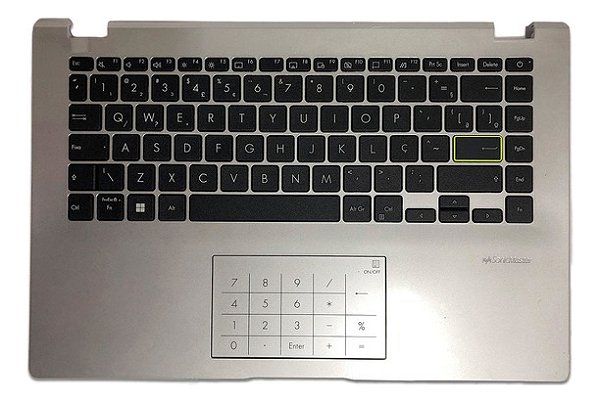 Teclado Asus E410ma Prata Com Base Superior E Touchpad