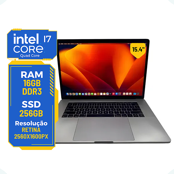 Apple Macbook Pro 15.4" A1707 i7 Quad Core 16gb 256gb
