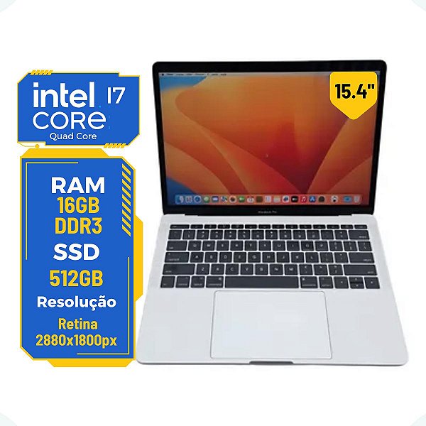 Apple Macbook Pro 15.4" A1707 i7 Quad Core 16gb 512gb