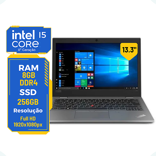 Notebook Lenovo Thinkpad L390 Core i5-8 8gb 256gb Tela 13.3