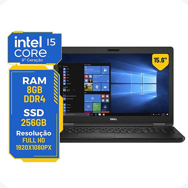 Notebook Dell Latitude 5580 I5-6ª 8gb 256gb Geforce 940MX