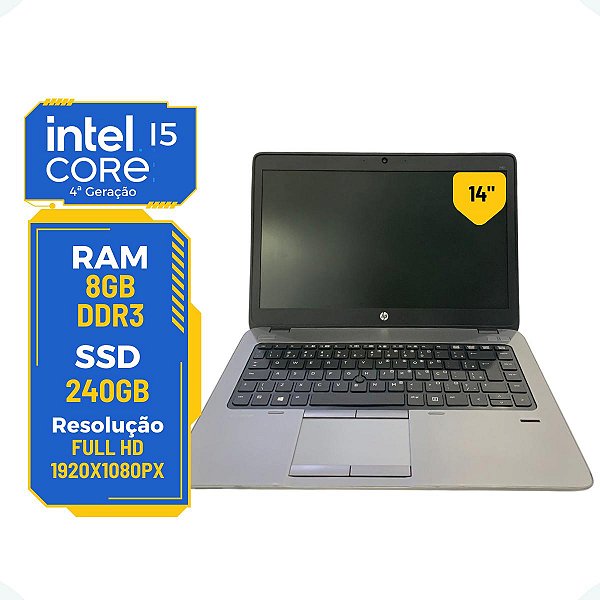 Notebook Hp Elitebook 740-G1 Core i5-4ª 8gb SSD 240gb Win11
