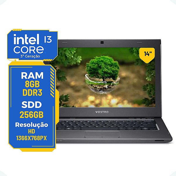 Notebook Dell Vostro 3460 Core I3 3ºg 8gb SSD 240gb Wifi