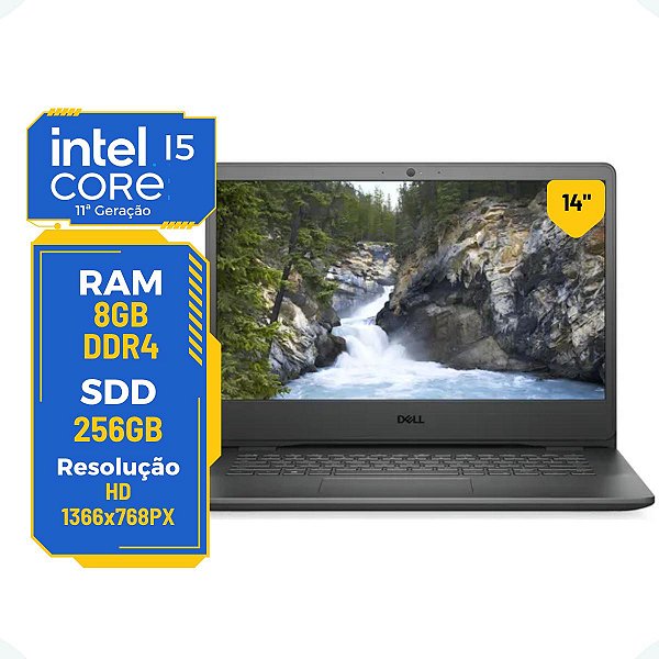 Notebook Dell Vostro 3400 Core i5-11ª 8gb 256gb Win11 14pol
