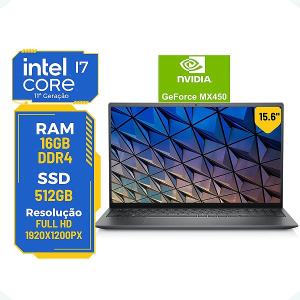 Notebook Dell Vostro 15-5510 Core i7-11ª 16gb 512gb Nvidia