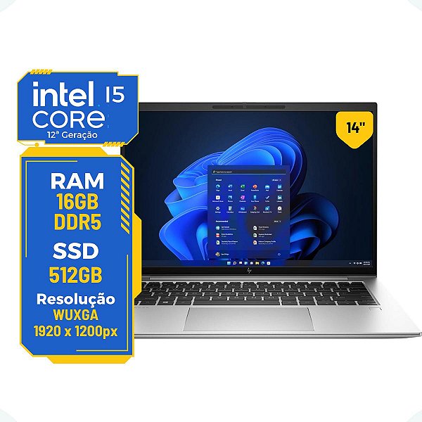 Notebook HP Elitebook 840 G9 i5-12th 16gb 512gb 14" W11