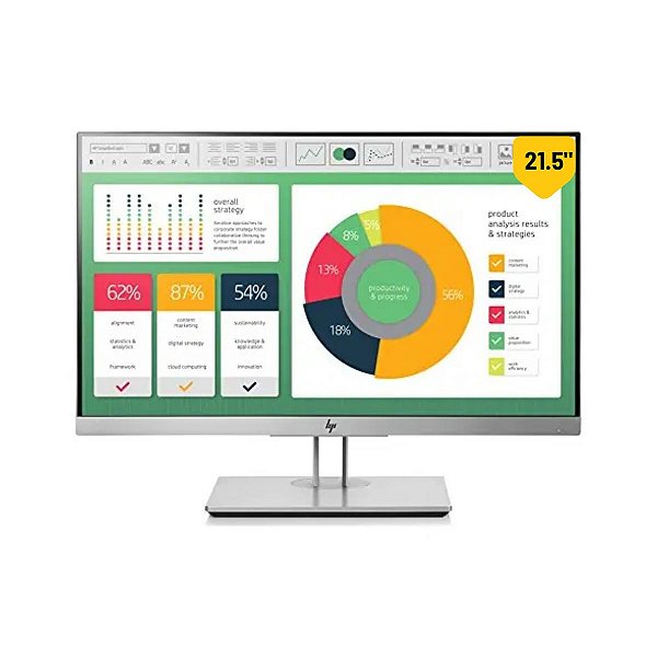 Monitor Hp Elitedisplay E223 Fhd 21,5' Led Hdmi Displayport Prateado 127/220v