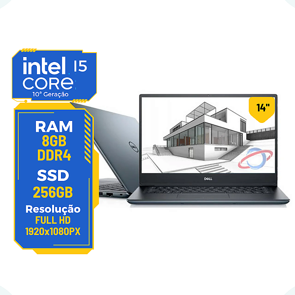 Notebook Dell Vostro 5490 i5-10th 8gb 256gb Nvidia 2gb