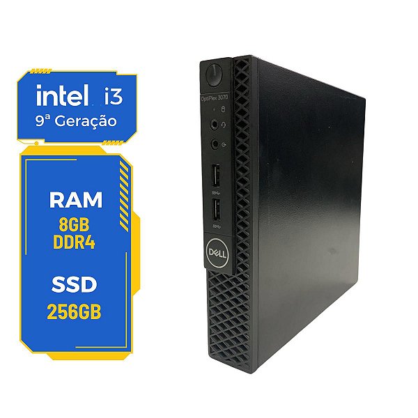 Mini Cpu Dell Optiplex 3070 I3-9th 8gb Ssd-256gb Wifi