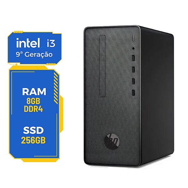 Cpu Desktop Hp Pro G3 Mt Core i3-9th 8gb 256gb Wifi