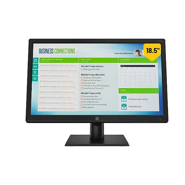 Monitor HP V19B de 18.5" LED HD com VGA