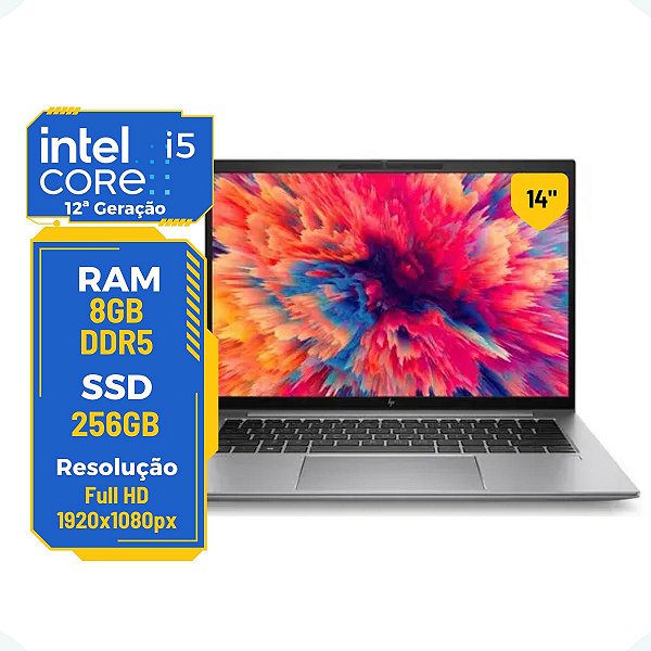 Notebook Hp Zbook Firefly 14 G9 I5 12th 8GB DDR5 256GB Nvme