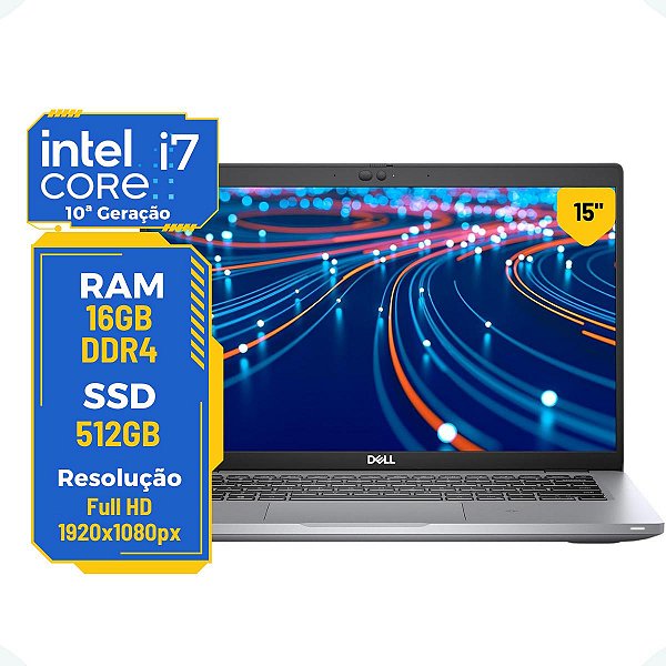 Note Dell Latitude 9510 15' 2x1 i7-10th 16gb 512gb Touch