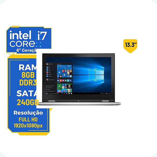 Note Dell Inspiron 13-7359 Core i7-6ª 8gb 240gb 13.3' Touch